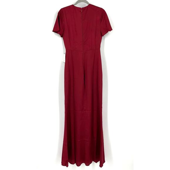 Show Me Your MuMu Rome Twist Gown Ruby Luxe Satin Small NWT - Picture 4 of 9